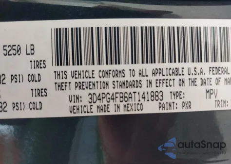 2010 Dodge Journey Se from USA, damaged, VIN 3D4PG4FB6AT141883